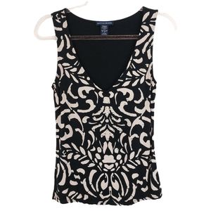 Y2K Rayon Knit Equestrian Art Embellished Studs Tank Top Tee